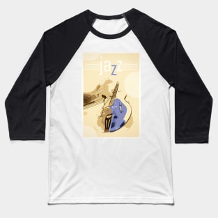 Jazz Art Poster Baseball T-Shirt